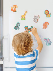 Unistylar magnetic puzzles animals patterns support hand-eye coordination during play