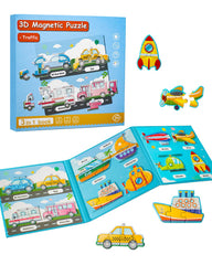 Unistylar magnetic puzzles dinosaurs scene promote fine motor skills during play.