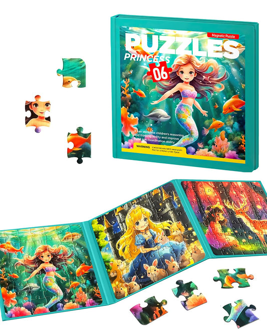 Unistylar Mermaid Princess puzzle book cover showing portable travel fun for kids