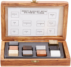 United Scientific DCSET10 density cubes in wooden case ideal for hands-on density experiments