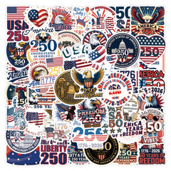 United States 250th Anniversary sticker on a laptop, durable and waterproof for daily use