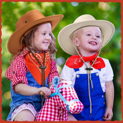 Unittype western party scene with kids and accessories ready to wear