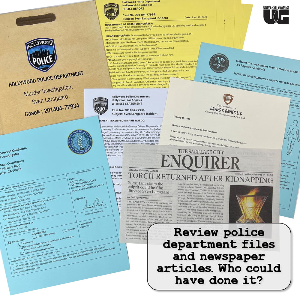 University Games Murder Noir suspect photos to deepen the investigation experience