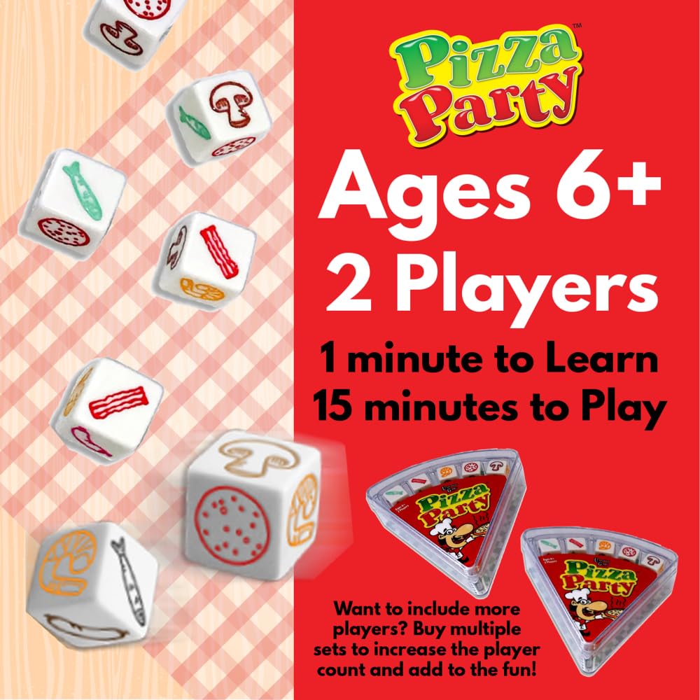 University Games Pizza Party bright toppings boost visual appeal at family game night.