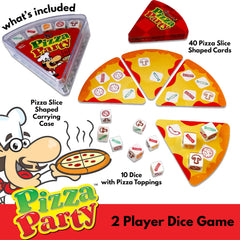 University Games Pizza Party slice cards with toppings for quick matching.