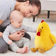 Uniwirtec chicken plush doll soft plush fabric for gentle hugs.