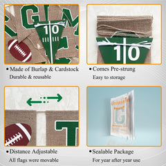 Uniwish football-theme-garland adds festive color to celebrations