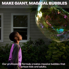Unlimited Bubbles mixing cup with powder and warm water ready to stir.