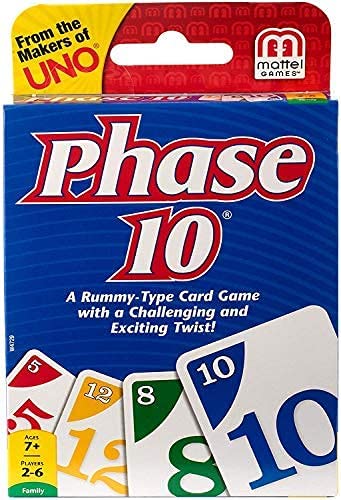 UNO Phase 10 and Uno Flip cards spread shows two classic layouts