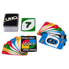 UNO Retro Edition in action during a family game night inviting social play.