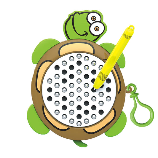 Unremittingly 1PCSTurtle magnetic drawing board with beads on surface for mess-free travel fun