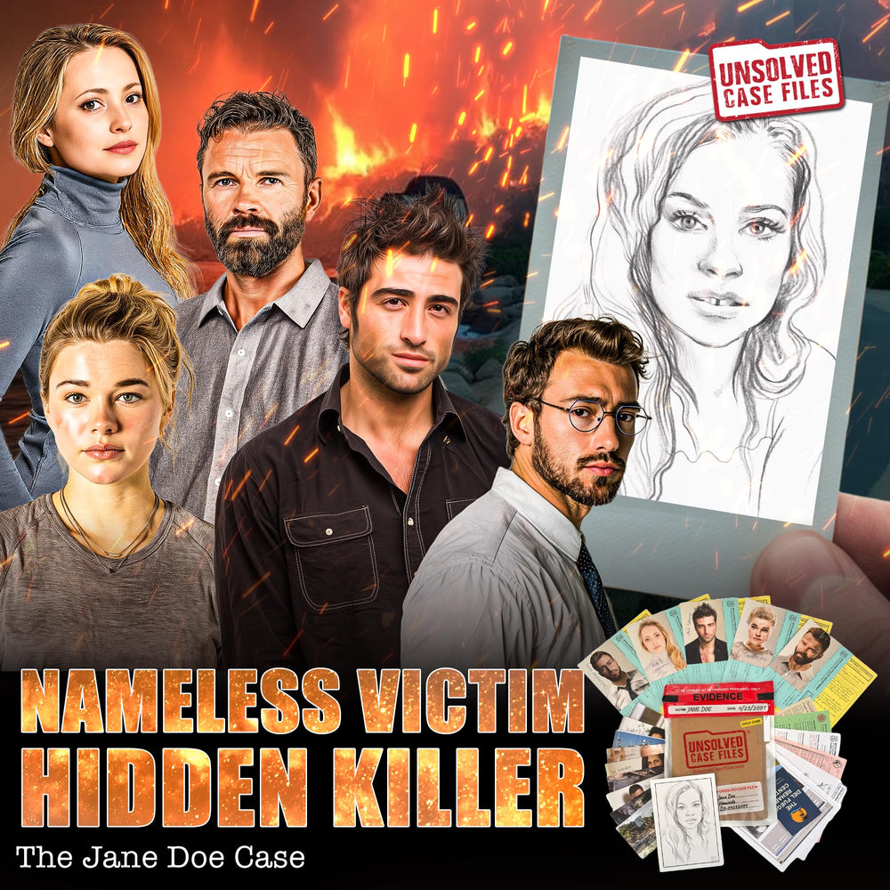 Unsolved Case Files: Del Fuego Island map — explore clues and connect suspects.