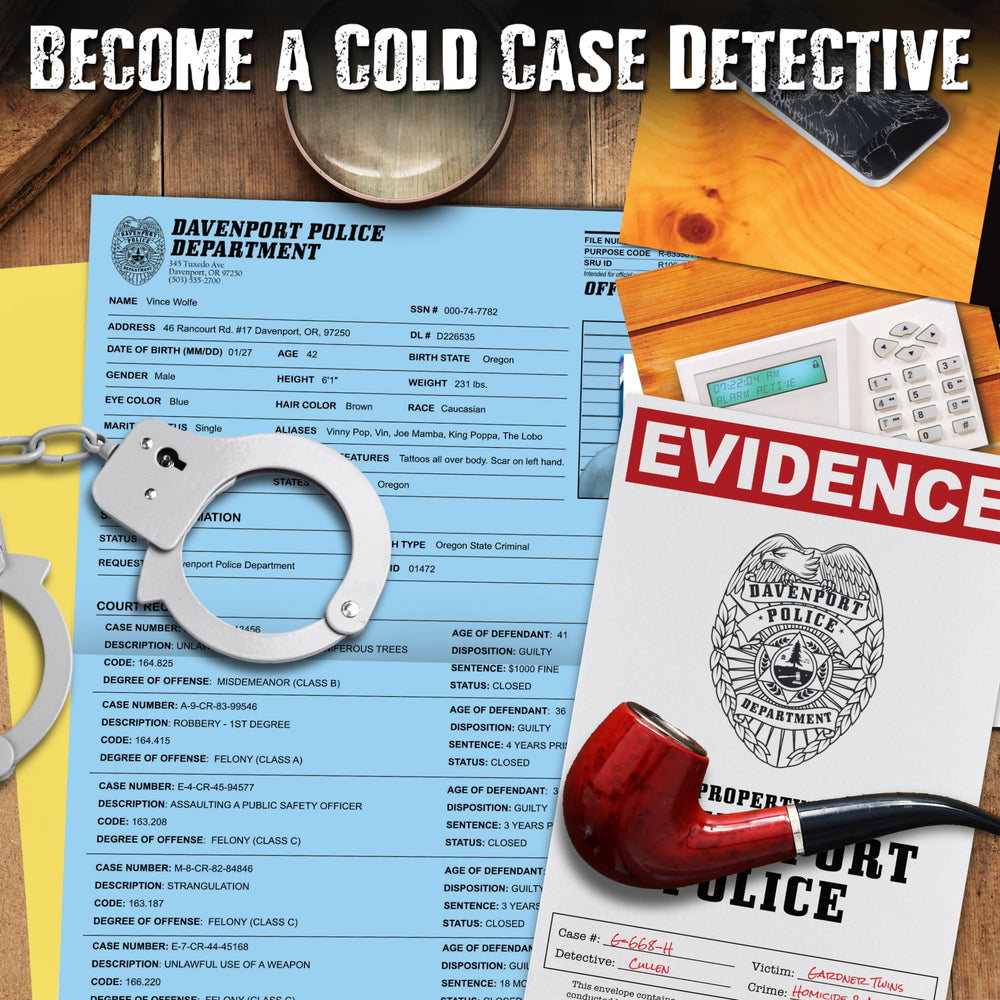 Unsolved Case Files Gardner Avery newspaper articles add context and atmosphere