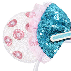 UNSPAZ shepherd's crook bow embellishment adds whimsical flair.