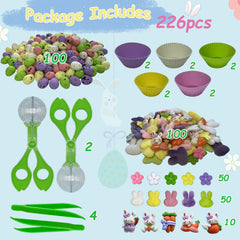 Unvola felt Easter flowers for color sorting and creative decorating