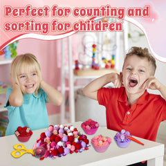 Unvola Valentines flowers providing colorful, textured elements for cooperative activities.