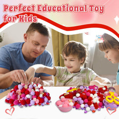 Unvola Valentines resin candies offering bright accents for counting and pretend play.