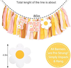 UOAOU Groovy Two high chair banner is easy to assemble and sturdy for celebrations.