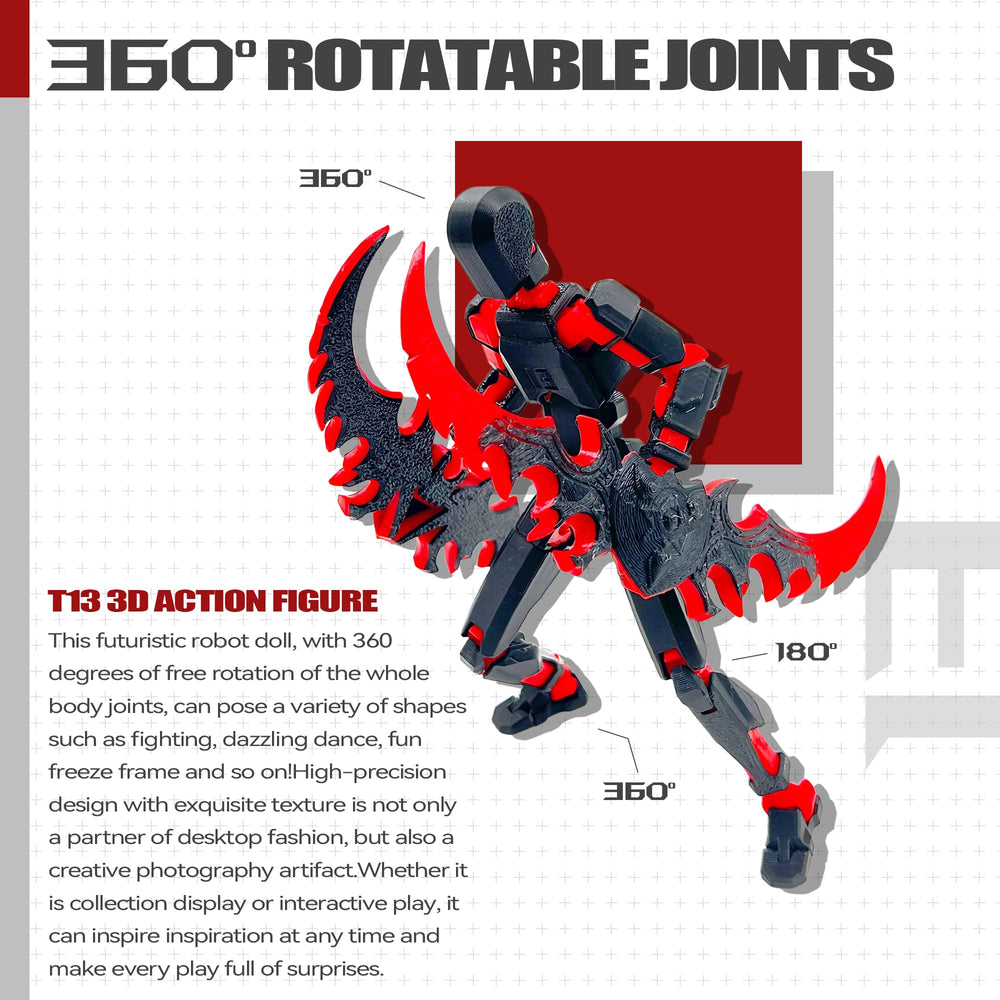 Uodofy T13 black and red figures offer bold, collectible display options.
