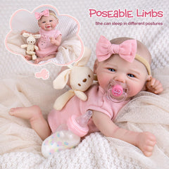 UOFTKIZ poseable limbs enable varied cuddles and realistic posing.