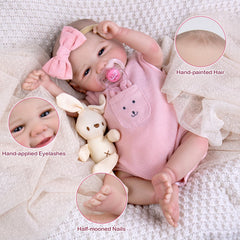 UOFTKIZ soft vinyl body provides gentle, poseable play experiences.