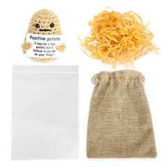 Uonel Positive Potato Crochet displayed as a decorative home office keepsake.