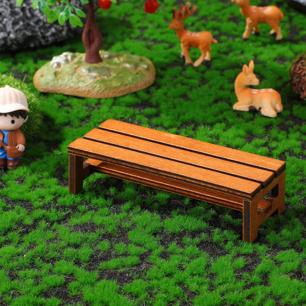 Uonlytech dollhouse bench closeup highlighting smooth edges for safe play.