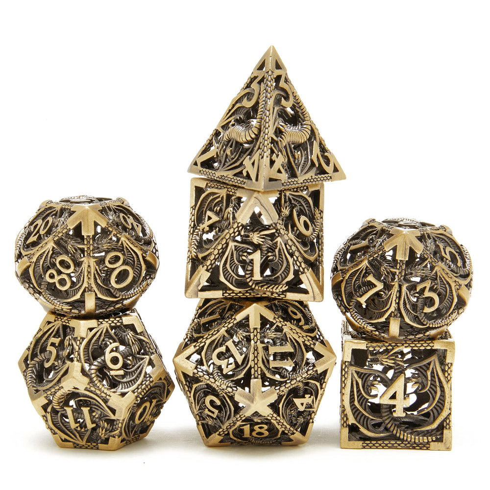 UONUOT metal polyhedral dice with bright color and clear numerals