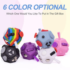 UOOEFUN 12-sided cube featuring big and small buttons to channel focus.