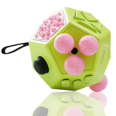 UOOEFUN fidget cube top view for discreet, portable stress relief and focus.