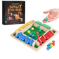 Uowivi Shut The Box Game dice roll on the board, inviting quick thinking.