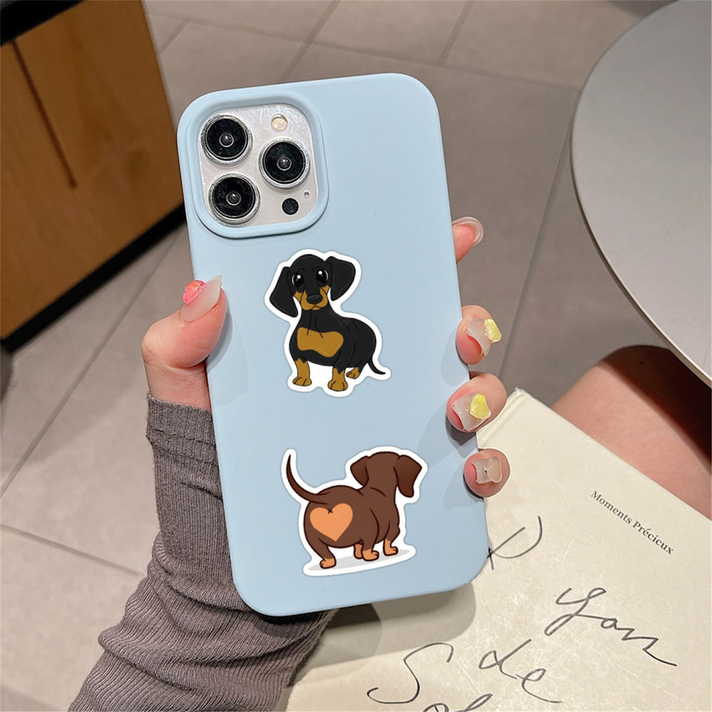 UoYYelly dachshund stickers for journals bring whimsy to planners and scrapbooks.