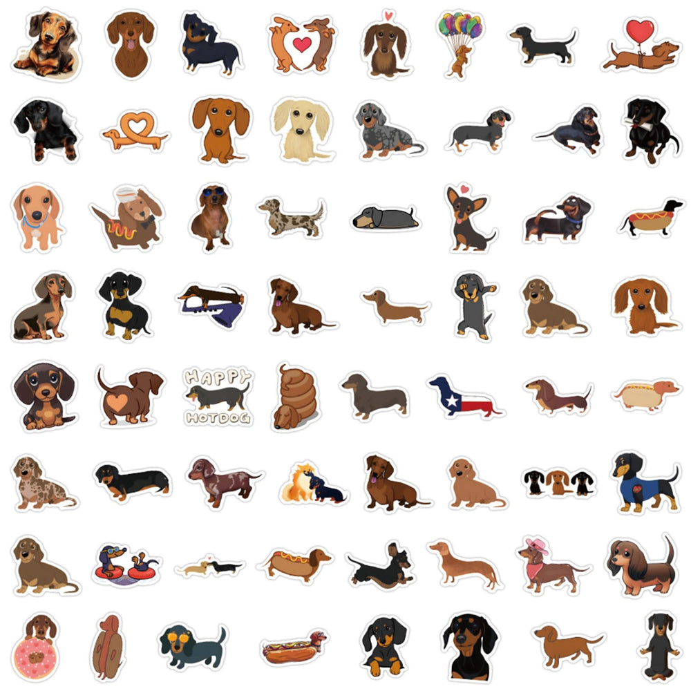 UoYYelly dachshund stickers for luggage resist moisture and reveal adorable style.