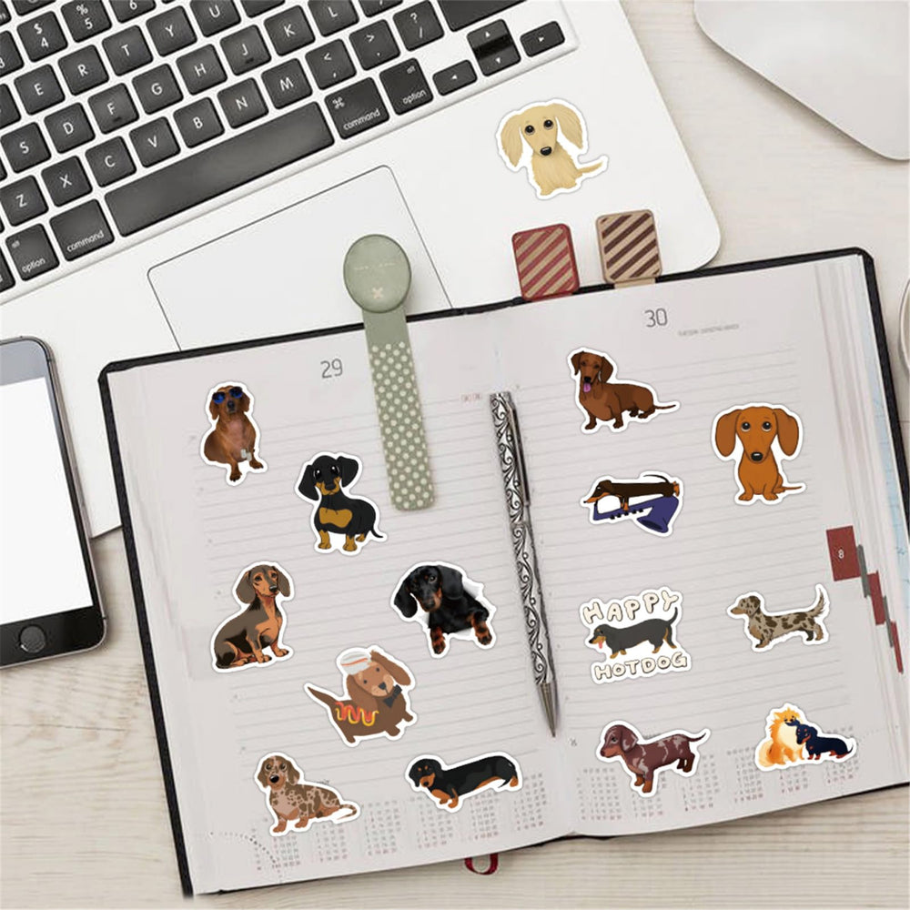 UoYYelly dachshund stickers for scrapbooks brighten pages with cute, durable vinyl.