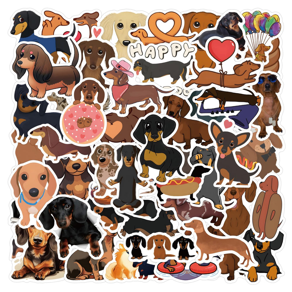 UoYYelly dachshund stickers for water bottles add cute personality and waterproof durability.