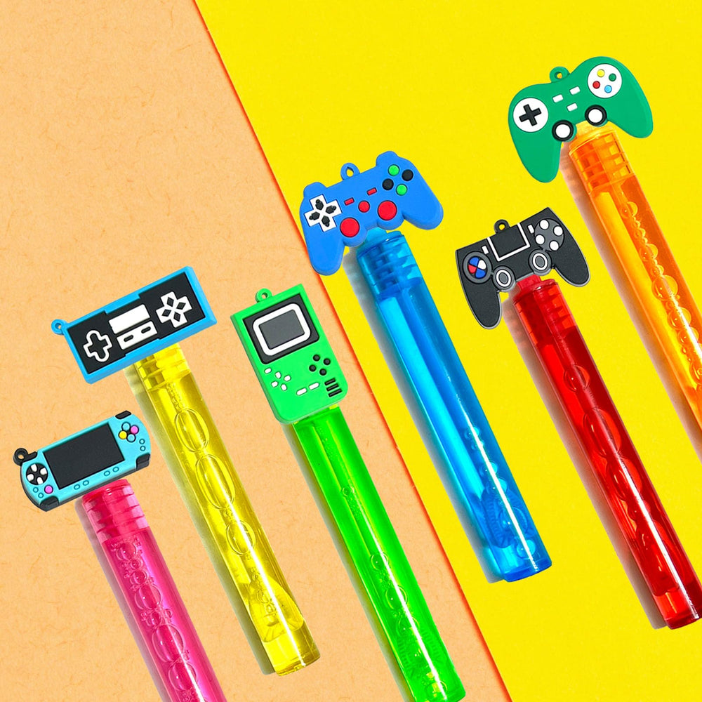 uoyoi gamepad-pattern bubble tubes in six colors