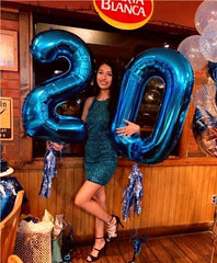 Upgesy navy blue 10 numeral balloon ideal for graduations and birthdays