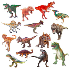 UPINS 3D Puffy dinosaur stickers feature Tyrannosaurus and Velociraptor for dynamic crafts.