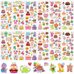 UPINS happy birthday stickers sheet for classroom decor with 12 designs