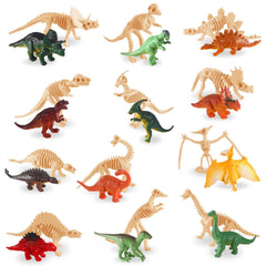 UPINS mini dinosaur skeletons collection for educational display and imaginative play