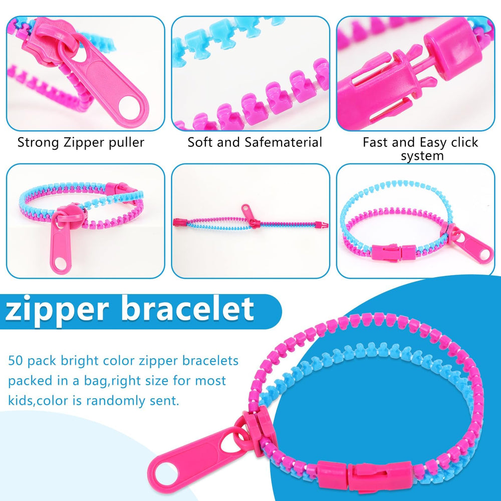 UPlama zipper bracelets for parties add colorful fun.
