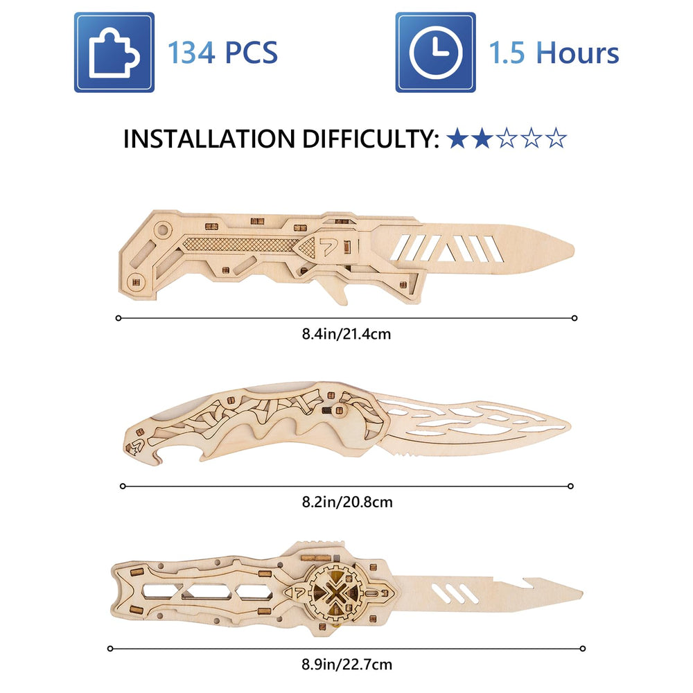 UPLIKE straight jump knife model ready for display
