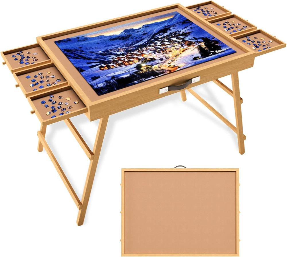 UPVERCY puzzle table six drawers aid quick piece sorting