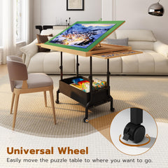 Upvercy table with four tilt angles for ergonomic puzzle alignment.