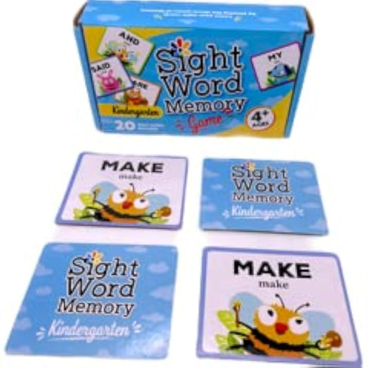 Urban Supply Co Sight Word Memory Game cards face-up promote interactive reading practice.
