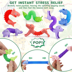 UrChoice puppy pop tube for creative play and fine motor practice.