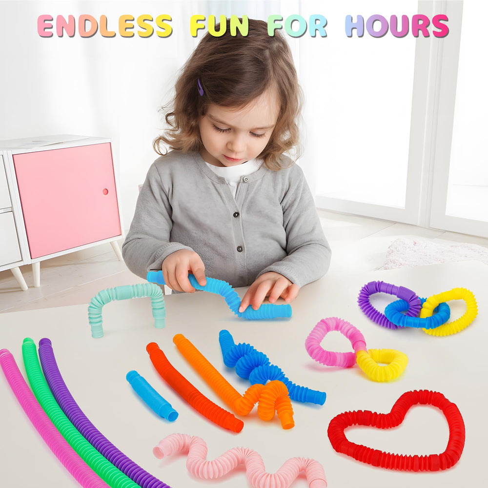 UrChoice Pop Tubes offer stress-relief opportunities through squeeze, twist, and pop sensations.