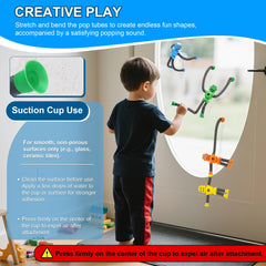 UrChoice robot suction cup tubes orange; stress relief fidgets for busy hands.