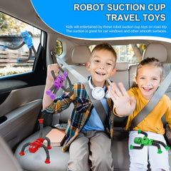 UrChoice robot suction cup tubes yellow; colorful portable fidgets ideal for travel and focus.