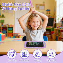 Urcoobela 10-inch color LCD doodle board displaying vibrant drawings for kids